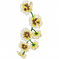 Flowers And Tree Embroidery Design 4